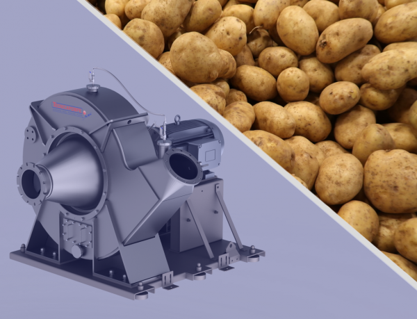 Transporte hidráulico de patatas